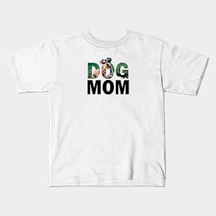 DOG MOM - Schnauzer oil painting word art Kids T-Shirt